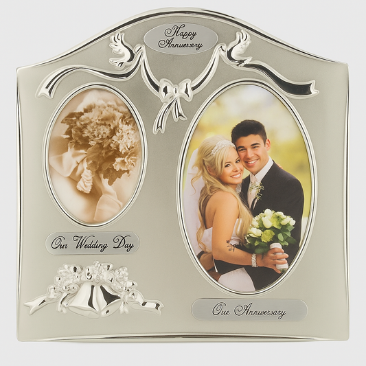 Happy Anniversary Double Photo Frame – Wedding Day & Anniversary Gift