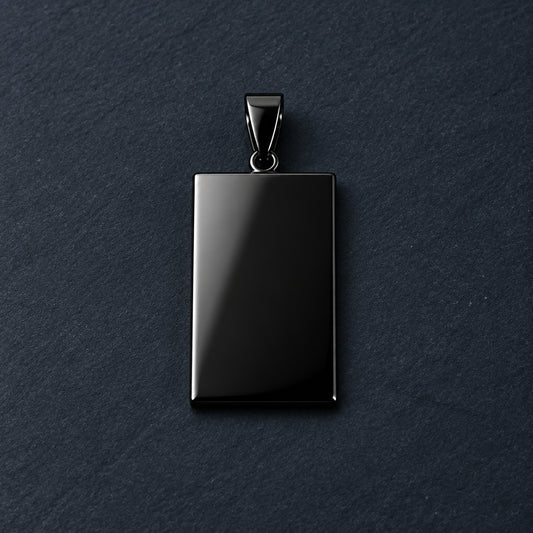 Personalized black pendant