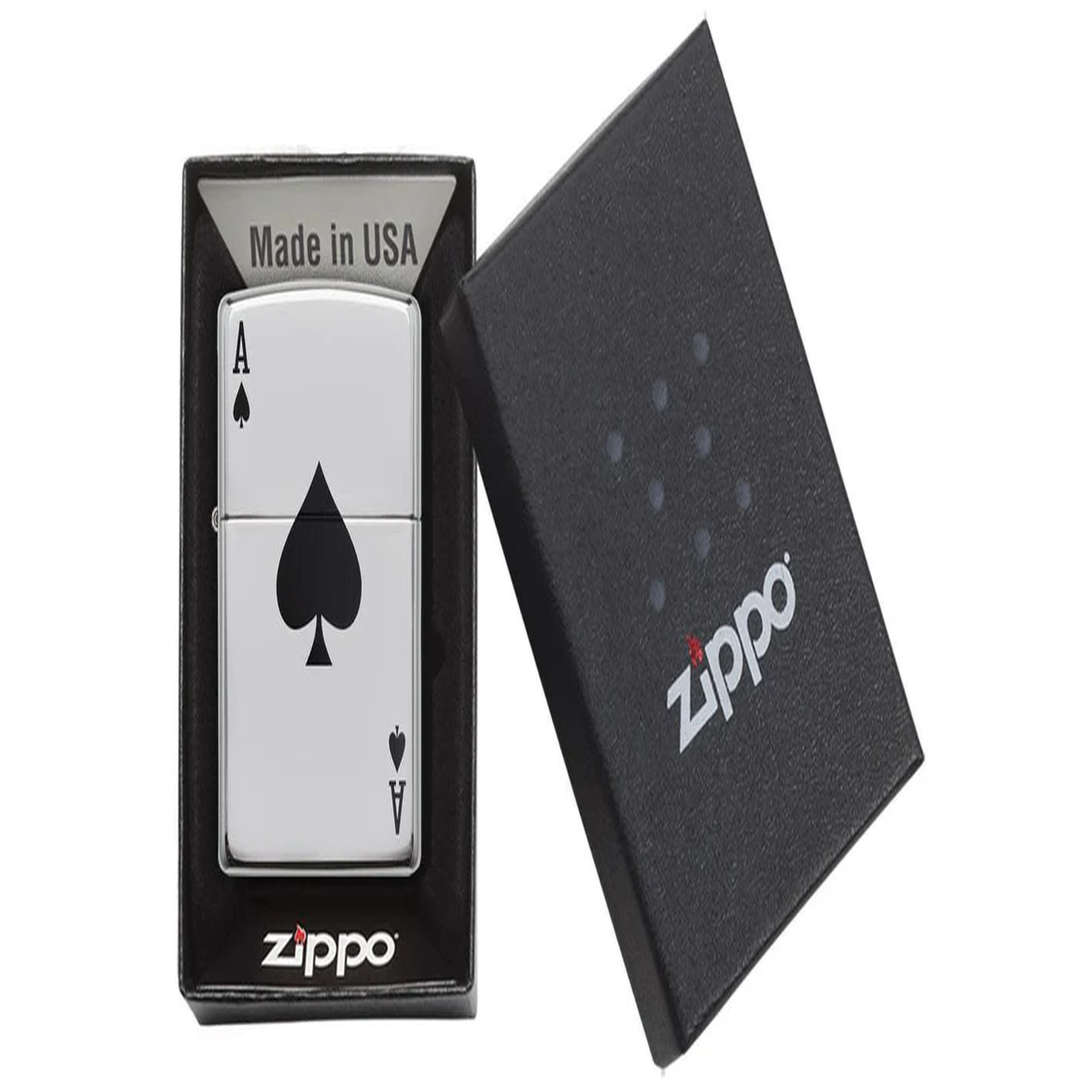 Custom Engraved Zippo Lighter – Lucky Ace Design | Personalized Gift for Him (Canada)