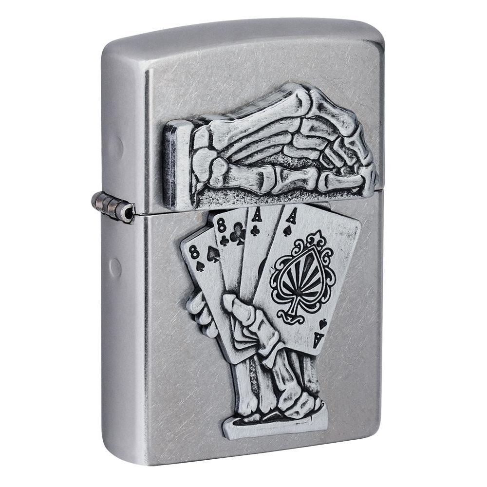 Custom Engraved Zippo – Dead Man’s Hand Skeleton Emblem | Personalized Gift for Him (Canada)