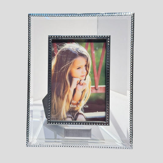 Elegant Crystal Glass Photo Frame – 4x6 inch