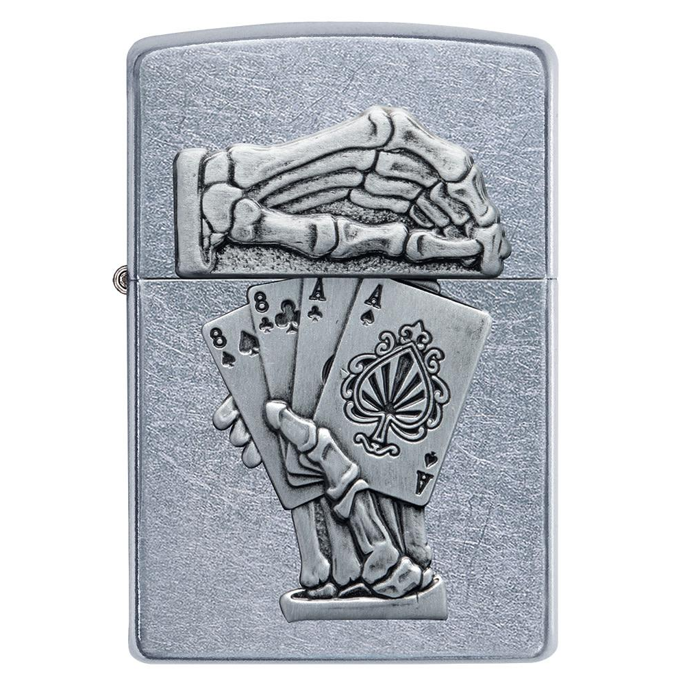 Custom Engraved Zippo – Dead Man’s Hand Skeleton Emblem | Personalized Gift for Him (Canada)