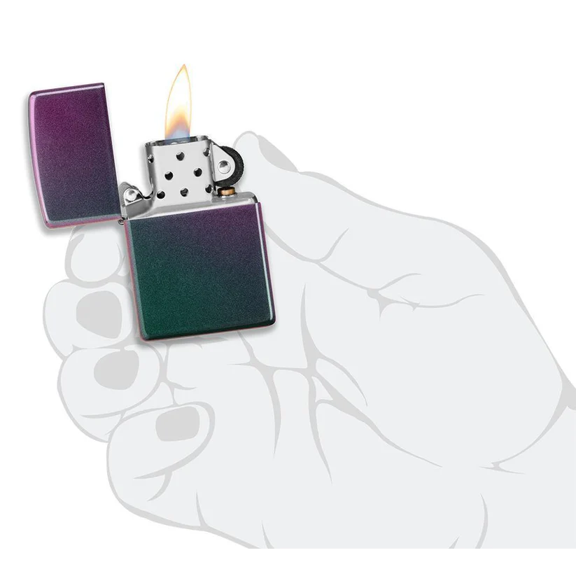 Engraved zippo lighter Classic Iridescent  – Personalized Engraved Rainbow Finish Gift | Custom Lighter Canada