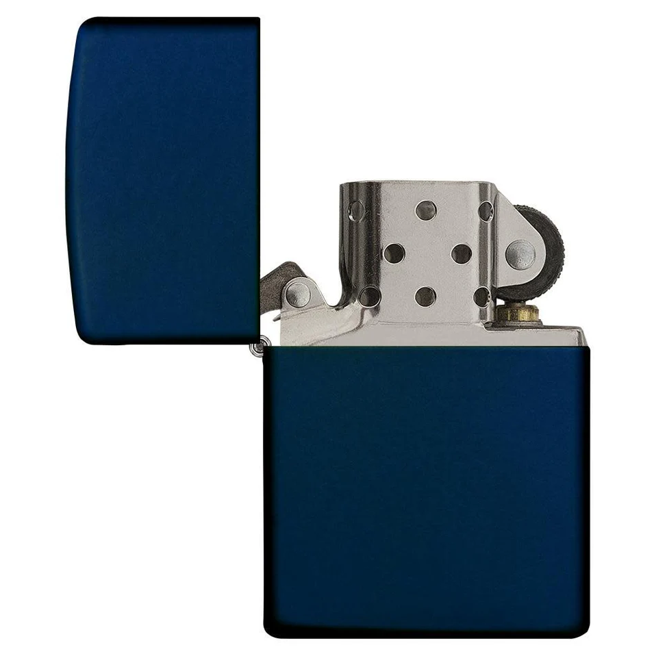Engraved Zippo Lighter – Navy Matte Finish | Personalized Gift for Him or Her – Made in USA