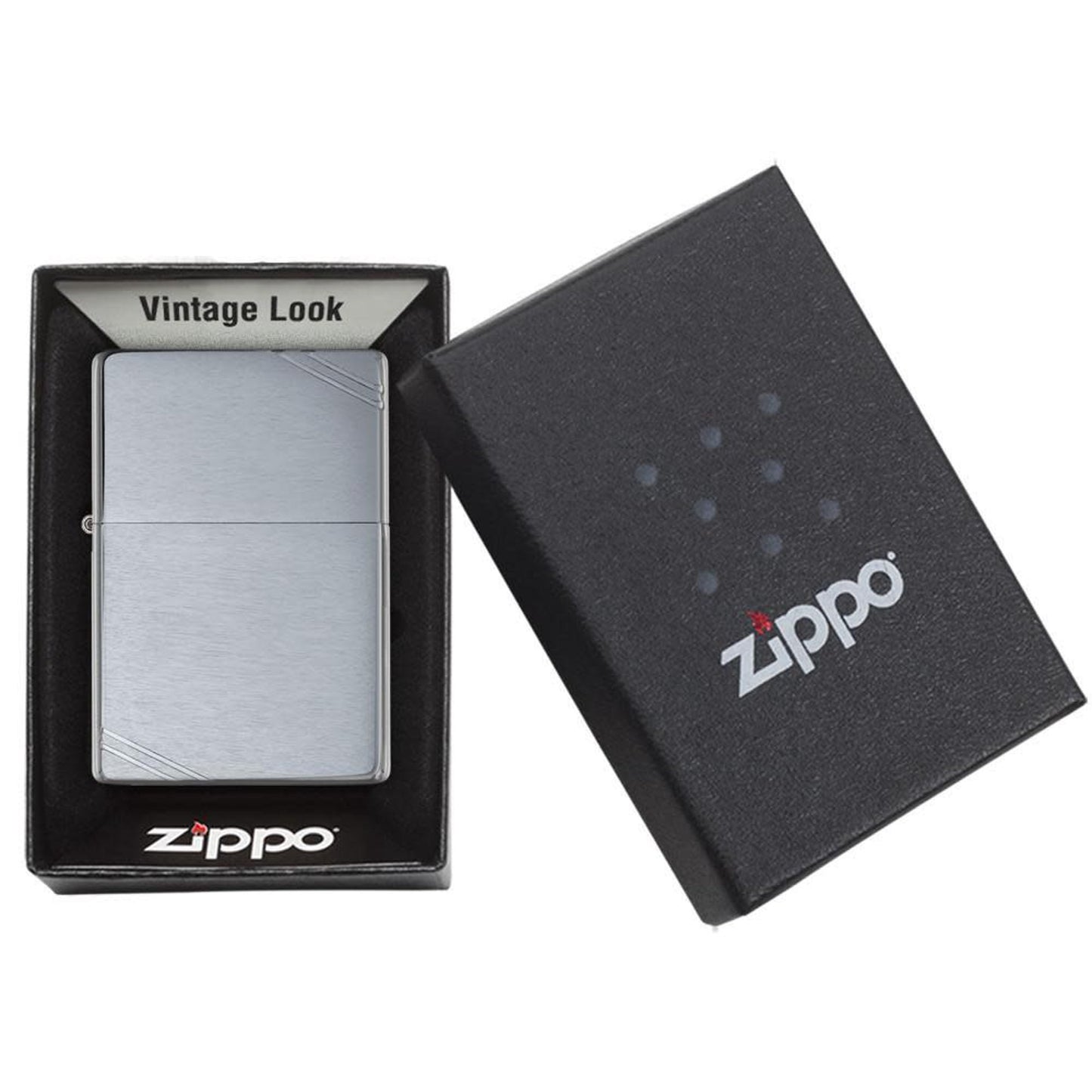 Personalized Zippo Lighter – Vintage Brushed Chrome | Custom Zippo Canada