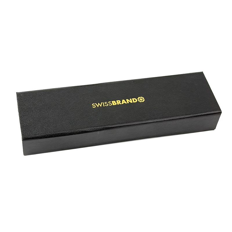 SWISSBRAND Matte black Rollerball Pen with chrome trim Engravables