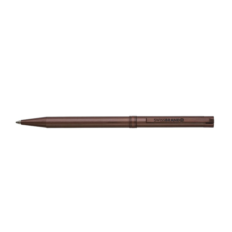SWISSBRAND Matte bronze Ballpoint Pen with bronze trim. Engravables
