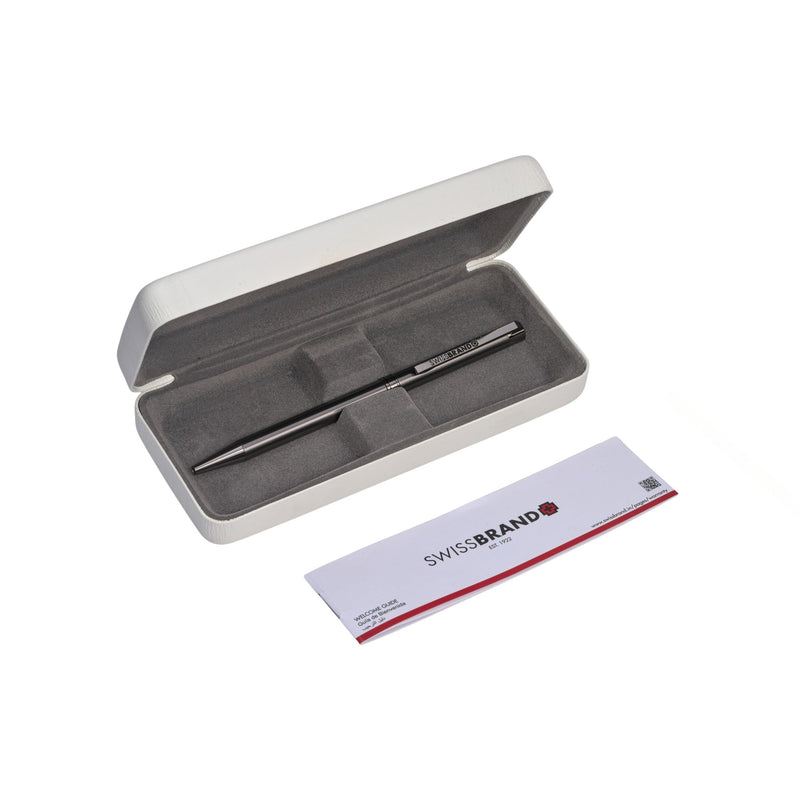 SWISSBRAND Gunmetal finish Ballpoint Pen with Gunmetal trim Engravables