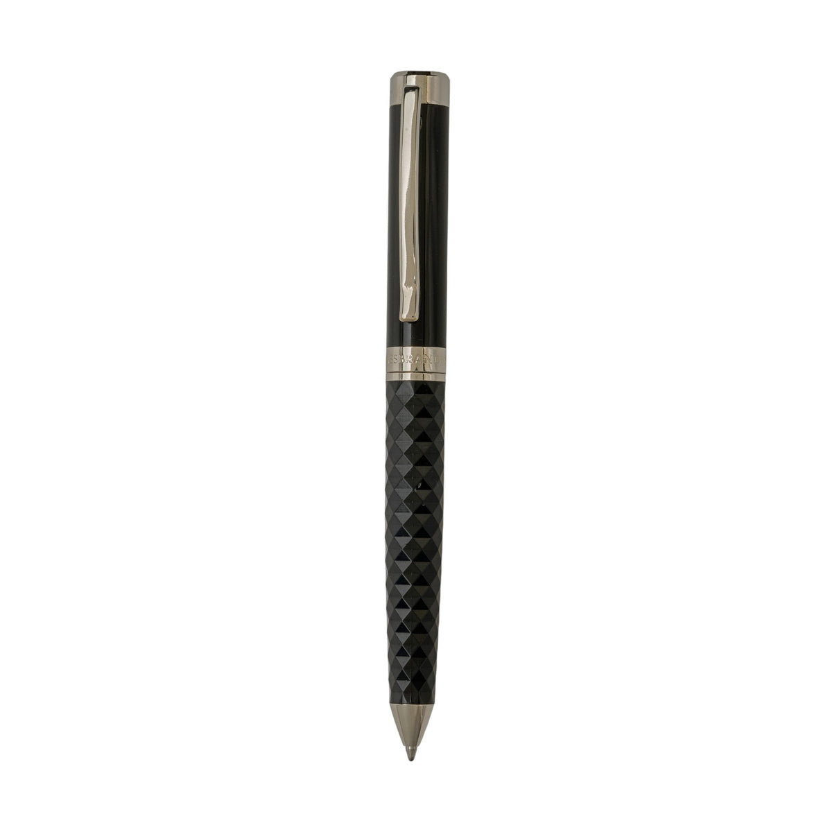 SWISSBRAND Luxury Black gloss finish Premium composite diamond-shape Ballpoint Pen with chrome trim Engravables