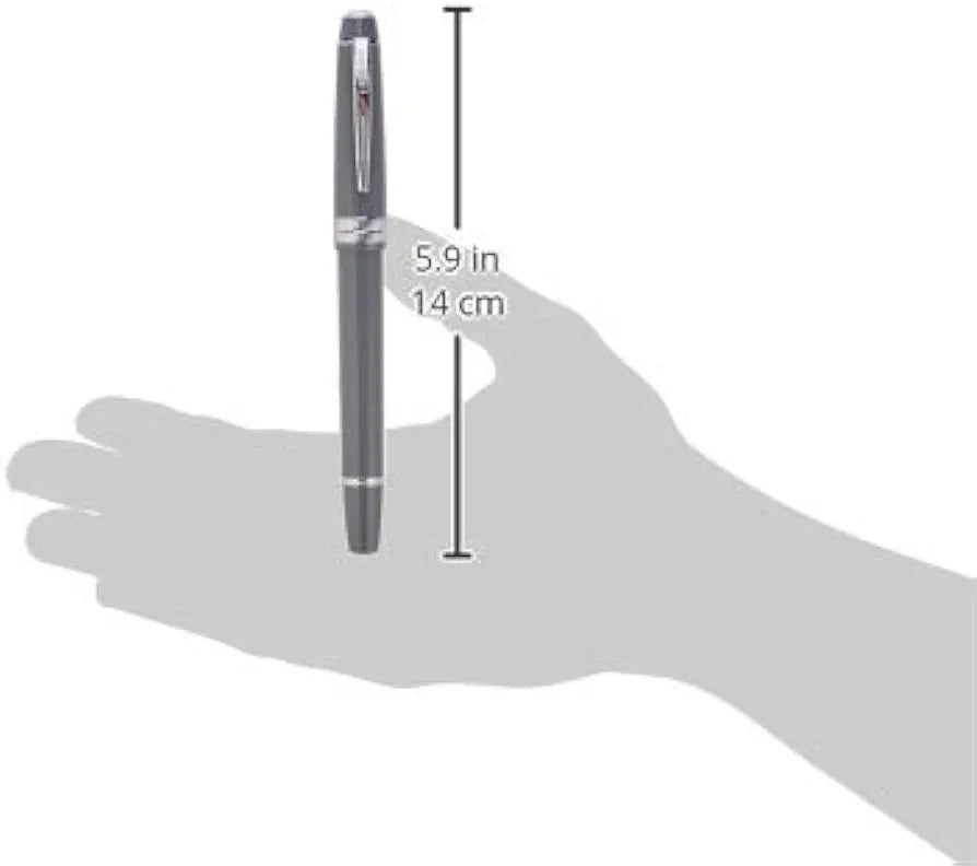 Personalized Cross  Ballpoint Pen – Custom Engraved Gray Pen with Chrome Trim in Gift Box for Corporate & Graduation Gifts