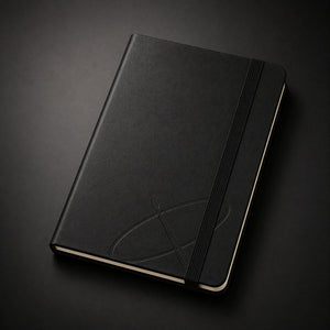 Parker Gift set - Lacque Black Gold Trim Ballpoint Pen with A6 Black Small Notebook Engravables - thumbnail 3