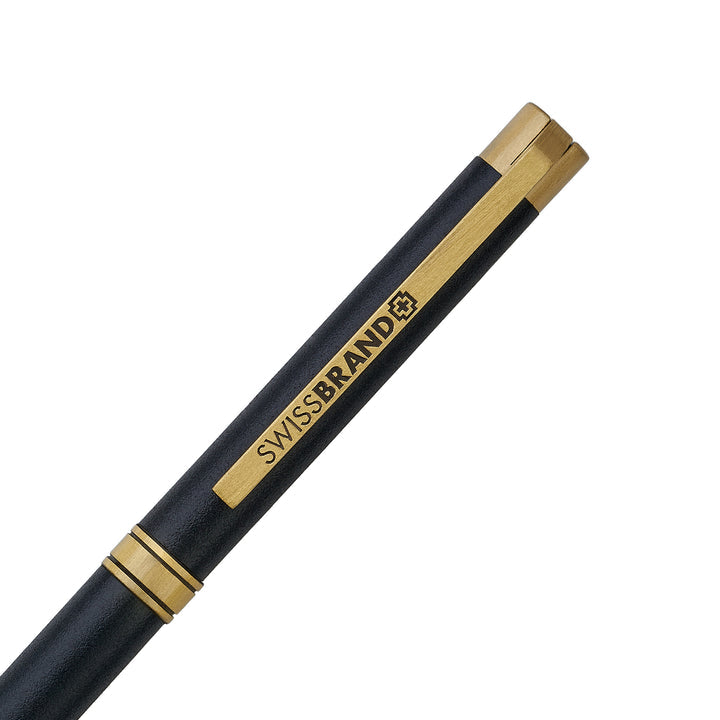 Custom Engraved Black & Gold SwissBrand Executive Pen – Gift Box Included Engravables