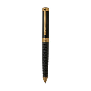SWISSBRAND Luxury Black gloss finish Premium composite diamond-shape Ballpoint Pen with gold trim Engravables - thumbnail 4