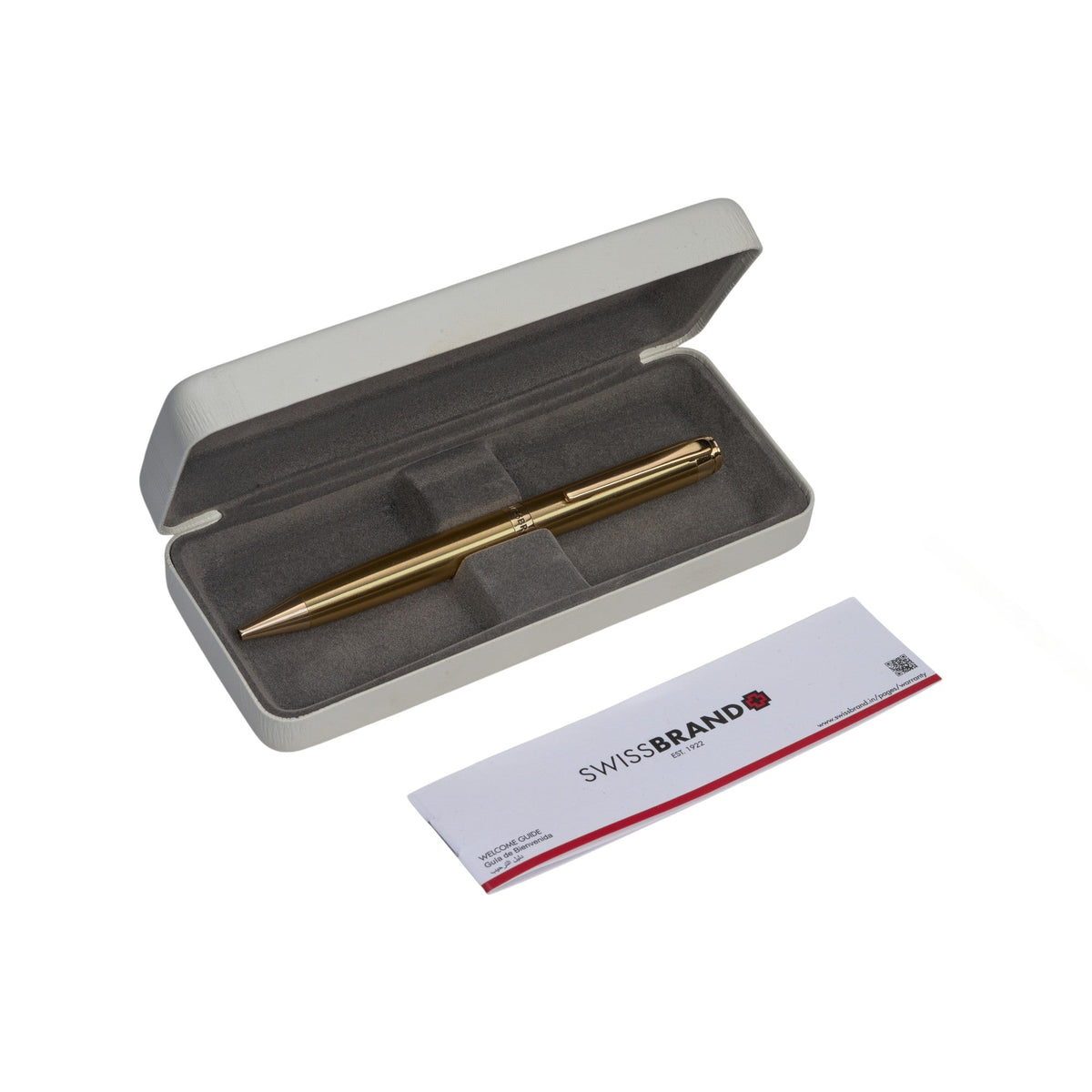 SWISSBRAND Glossy Gold Metal Ballpoint Pen (Limited Edition) Engravables