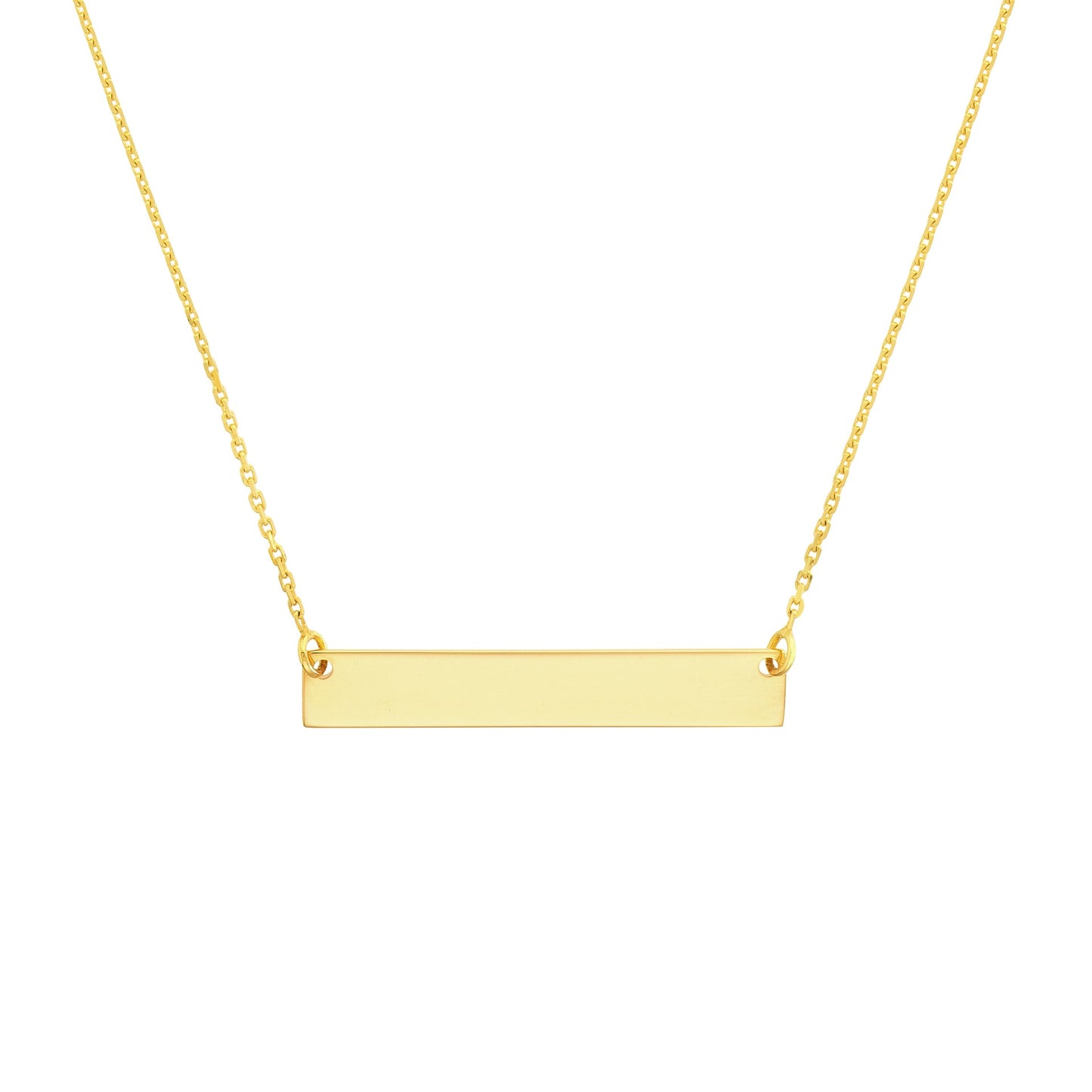 Personalized Gold Bar Necklace – Custom Engravable Name Plate