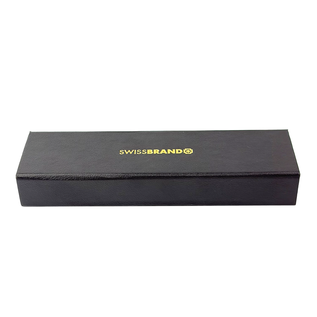 SWISSBRAND Matte black Rollerball Pen with chrome trim Engravables