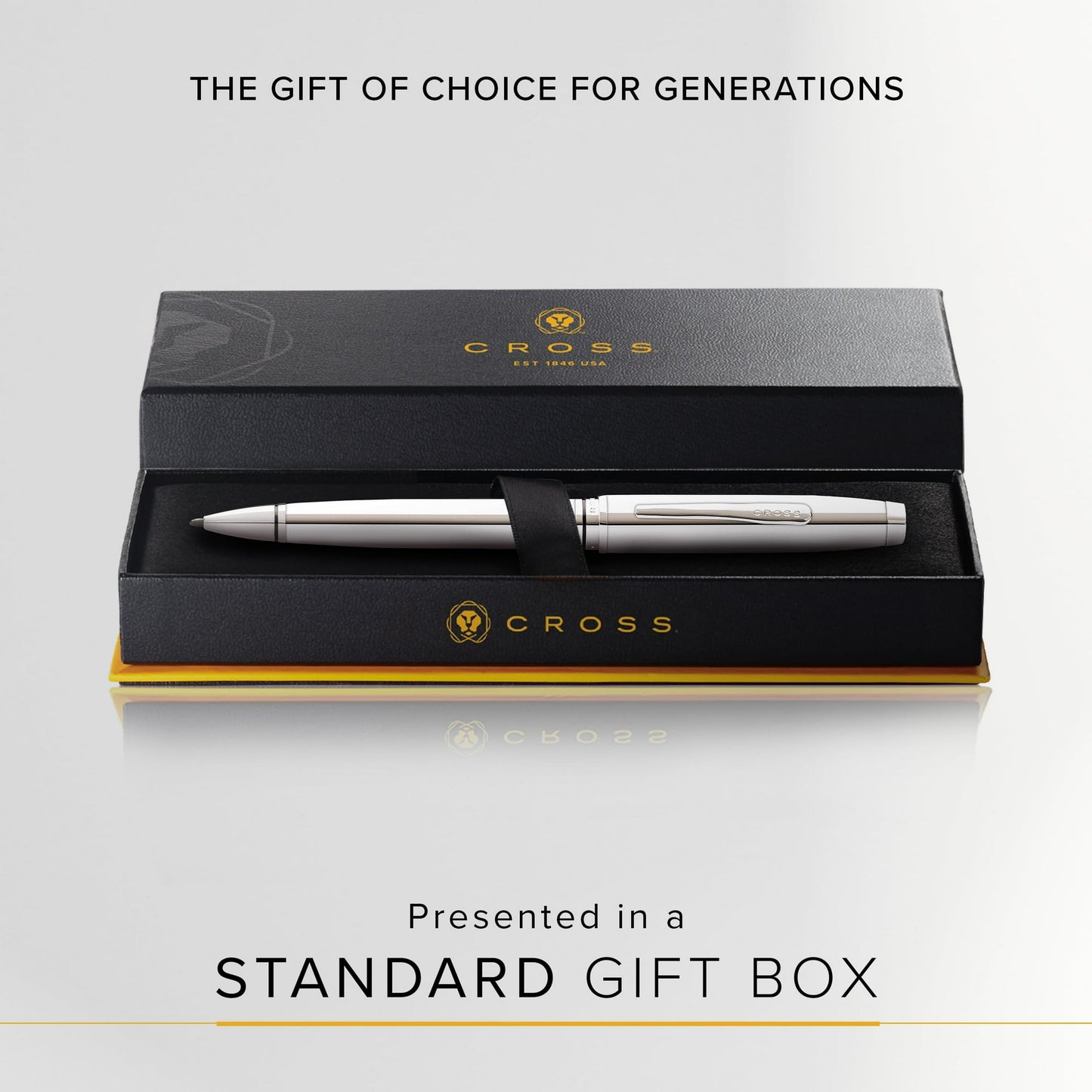 Cross Conventry Chrome Ballpoint Pen – Custom Engraved Luxury Writing Gift with Gift Box
