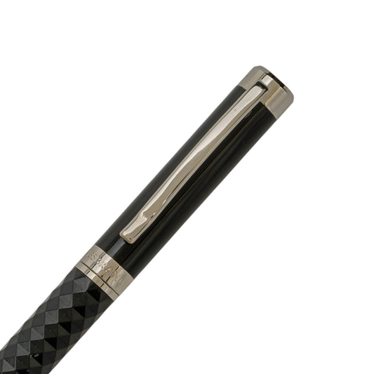 SWISSBRAND Luxury Black gloss finish Premium composite diamond-shape Ballpoint Pen with chrome trim Engravables