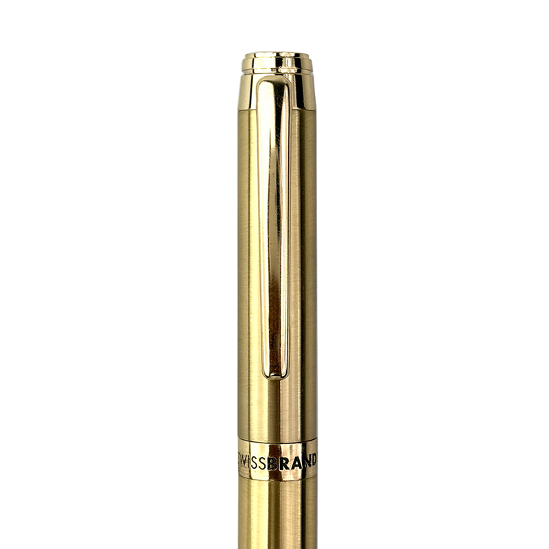 SWISSBRAND Glossy Gold Metal Ballpoint Pen (Limited Edition) Engravables