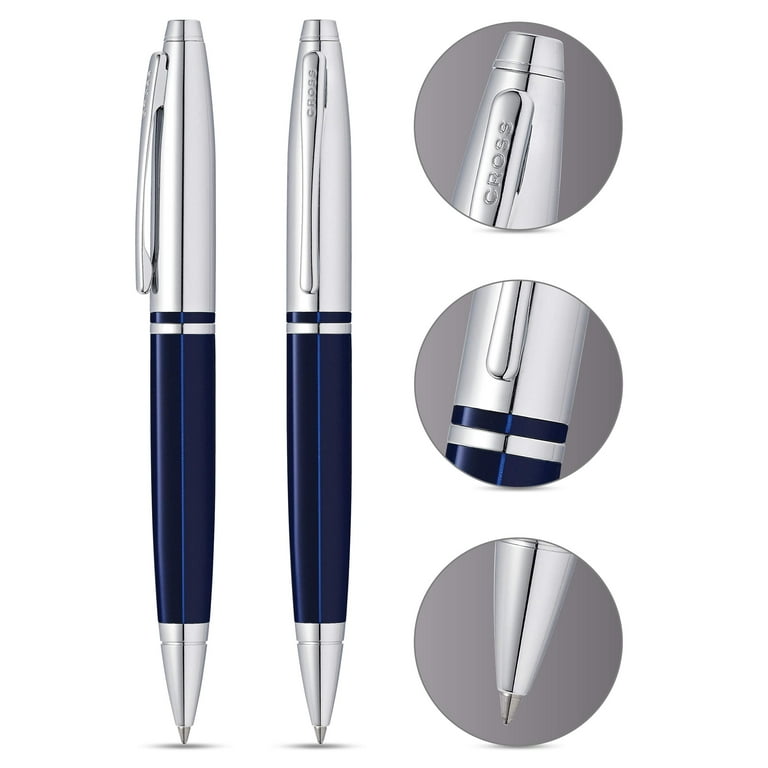 Personalized Cross Calais™ Chrome & Blue Pen | Engraved Gifts Canada