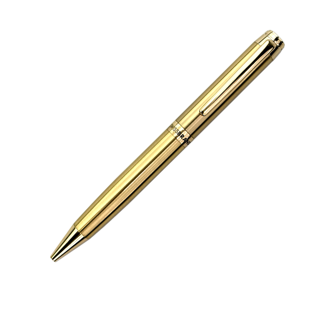 SWISSBRAND Glossy Gold Metal Ballpoint Pen (Limited Edition) Engravables