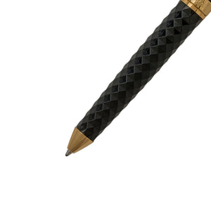 SWISSBRAND Luxury Black gloss finish Premium composite diamond-shape Ballpoint Pen with gold trim Engravables - thumbnail 2