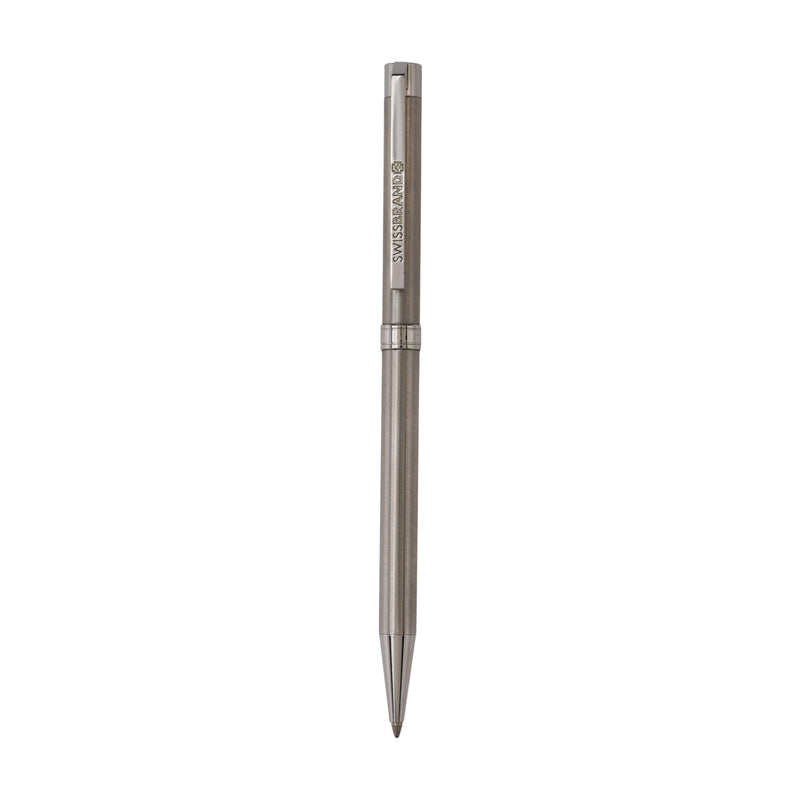 SWISSBRAND Metallic chrome finish Ballpoint Pen with chrome trim Engravables