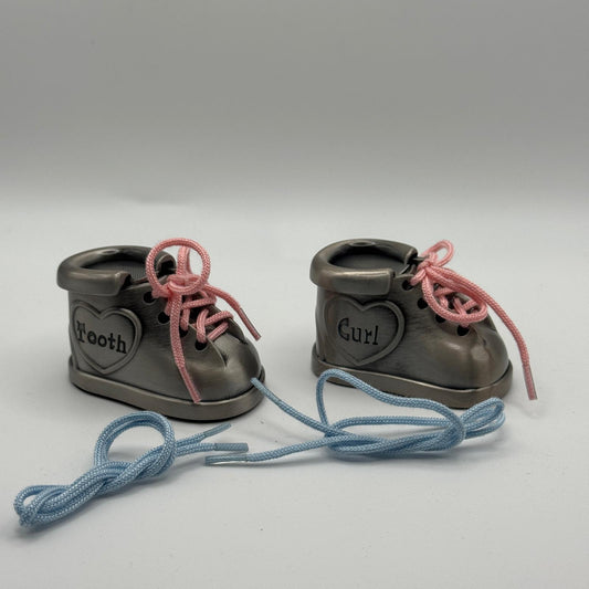 Personalized "Tooth & Curl" Baby Keepsake Shoes – Custom Engraved Memory Gifts for Babies in Canada
