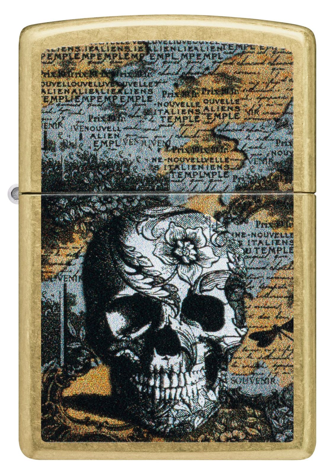 Engraved Skull Zippo Lighter Canada – Personalized Brass Map Design | Custom Engraved Lighters Toronto, Mississauga, Vancouver & Across Canada & USA