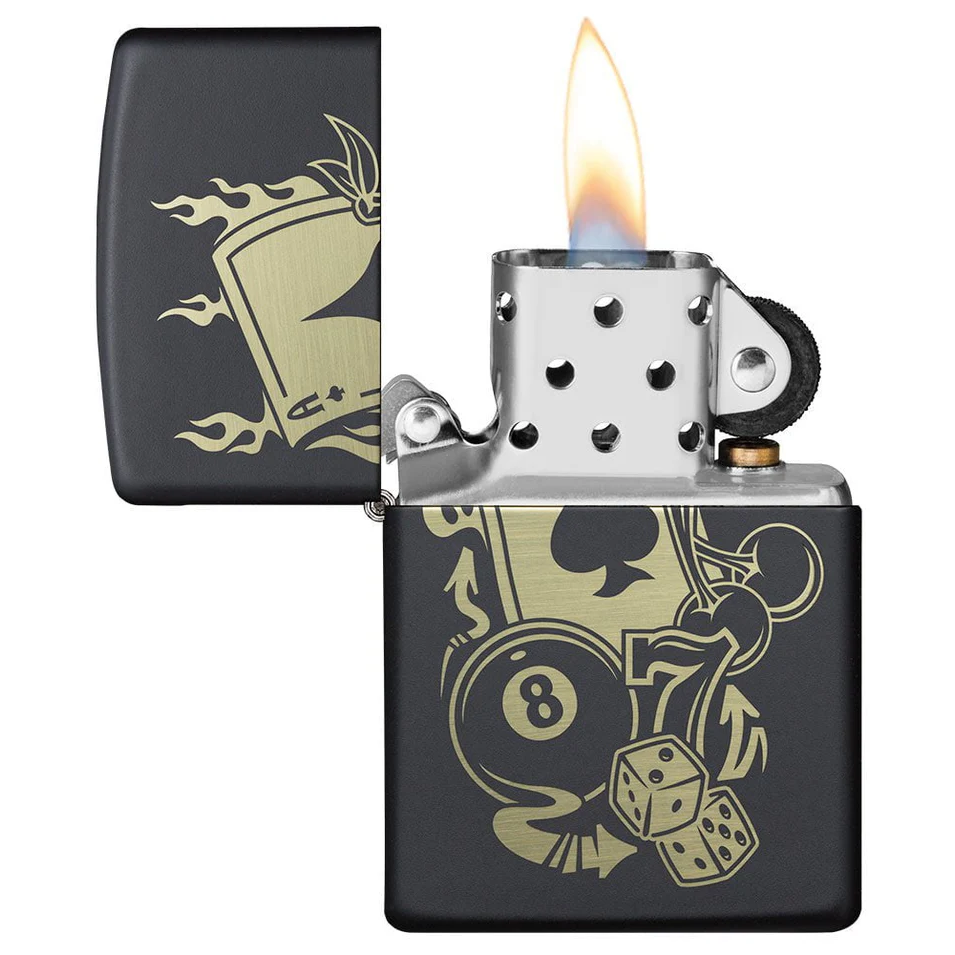 Custom Engraved Zippo Lighter – Gambling Design | Personalized Gift for Him (Canada)