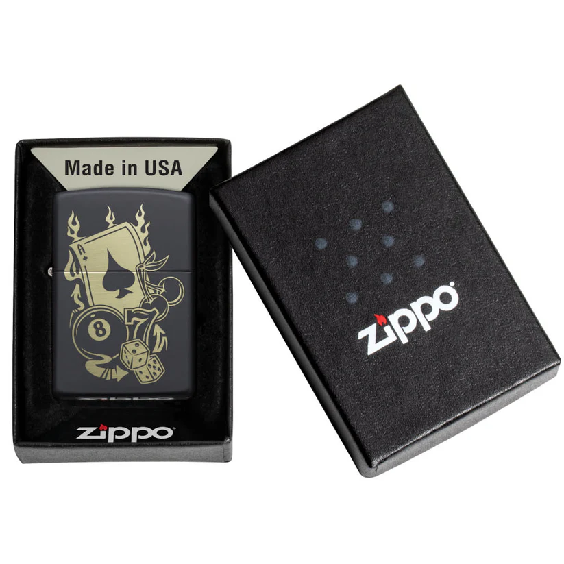 Custom Engraved Zippo Lighter – Gambling Design | Personalized Gift for Him (Canada)