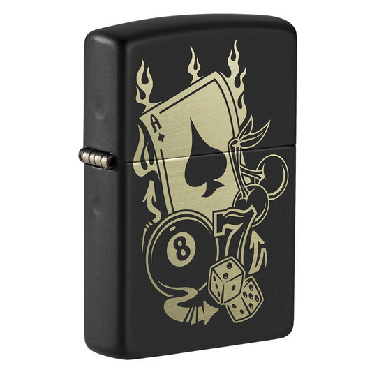 Custom Engraved Zippo Lighter – Gambling Design | Personalized Gift for Him (Canada)